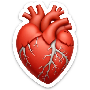 red beating heart sticker
