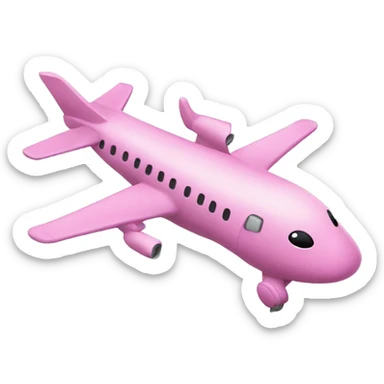 pink alligator on a plane sticker