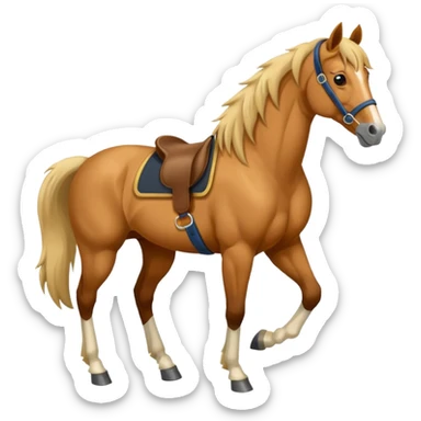 Realistic tan mustang horse sticker