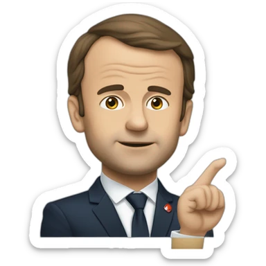 Macron qui manifeste contre lui sticker