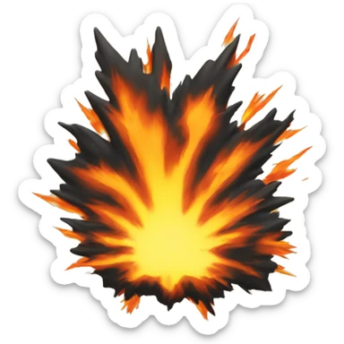 explosion with yeah on fire sticker