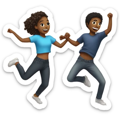 Best friends dancing sticker