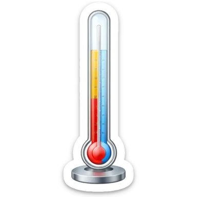 straight thermometer has 5 colors on it no ball at first  sticker