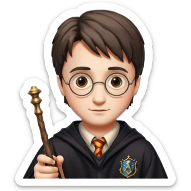 Harry Potter con su varita mágica  sticker