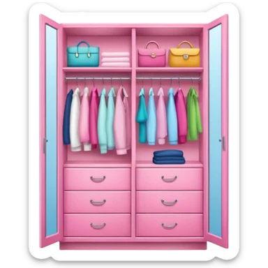 pink closet sticker