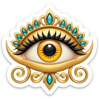 Make a logo with a lash side in the Iranian style and make the logo cool. sticker