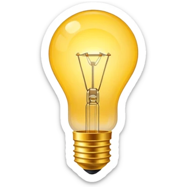 shining lamp bulb sticker