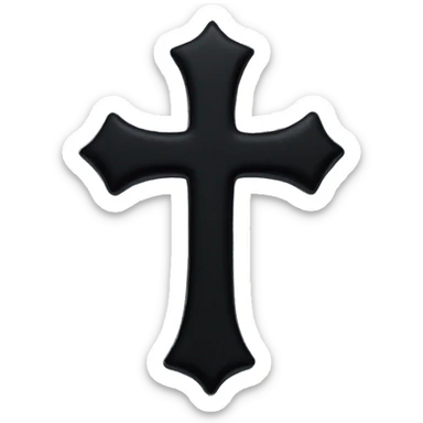 Black goth cross sticker
