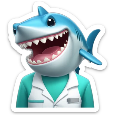 Requin chez le dentiste sticker