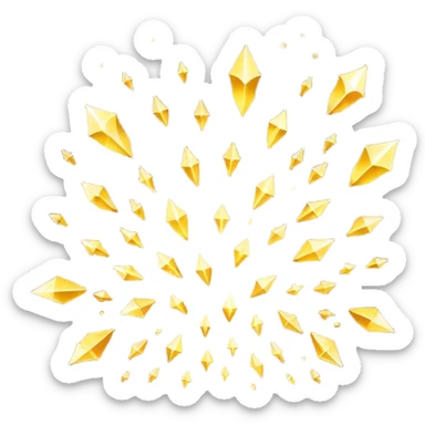 Cluster of radiant golden sparkles floating in mid‑air, soft bokeh, magical glow, dark blurred background, high resolution sticker