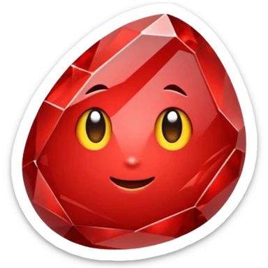 Emoji de una piedra rubí sticker