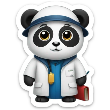 panda with a phd sticker