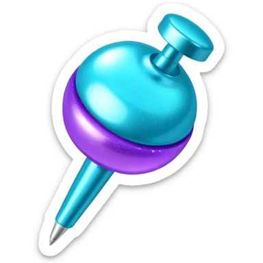 glitter purple and cian pin office sticker