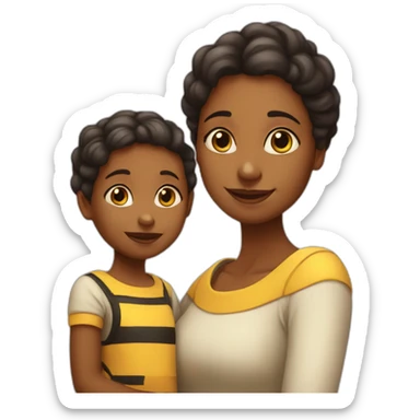 Bees Mother and daughter 2 years sticker