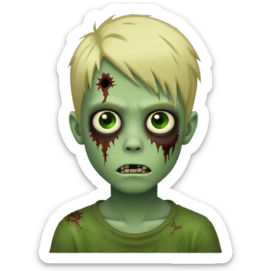 boy-zombie-with-blonde-emo-hair-and-green-skin sticker