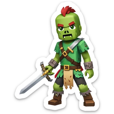Minecraft chicken jockey zombie on top sticker