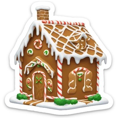 Christmas gingerbread house sticker