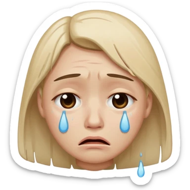 Crying so hard sticker