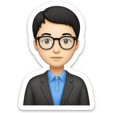 TEACHER LIGHT SKIN BLACK HAIR FULL BODY sticker