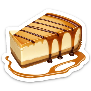 Salted caramel cheesecake slice  sticker