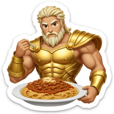 Zeus eating spaghetti  sticker
