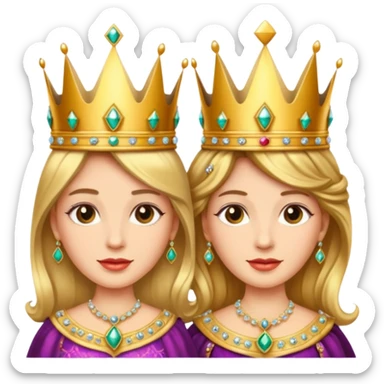 king and queen crown sticker