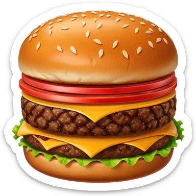 burger meat only sticker