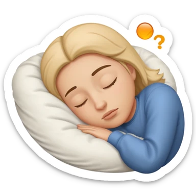 person sleeping with Zzz above their head sticker