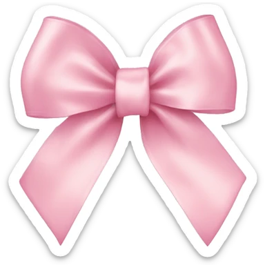 light pink ribbon bow sticker