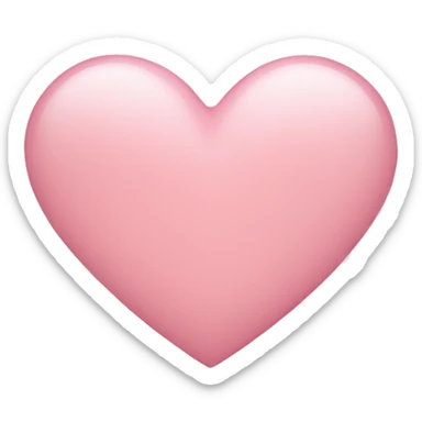 light pink heart sticker