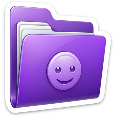 purple download folder sticker
