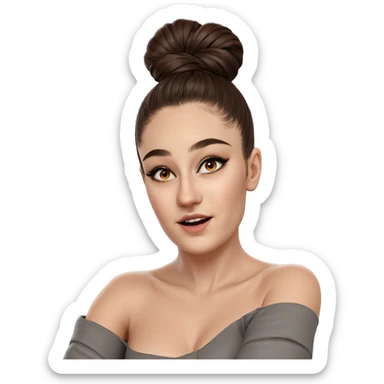 girl with brown eyes sticker