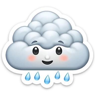 rainy clouds sticker