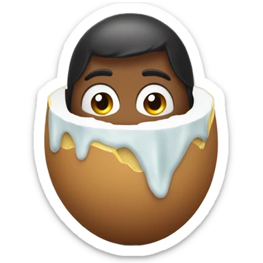 Crack a whip on an egg shell sticker