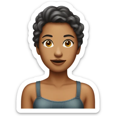 Una chica lavándose la cara sticker