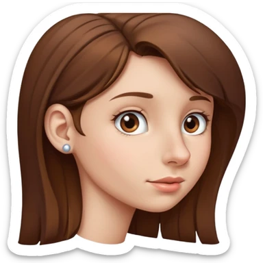 Girl with very very big Nose, side view sticker