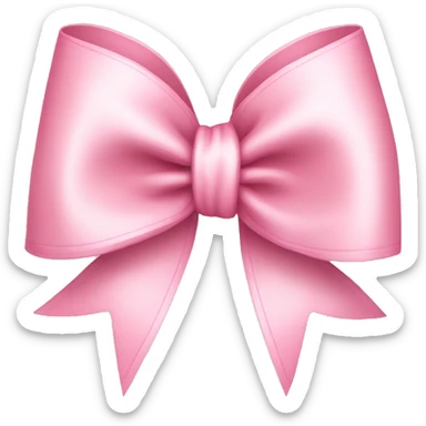 light pink ribbon bow sticker