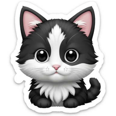 Purrfect Monochrome B&W sticker