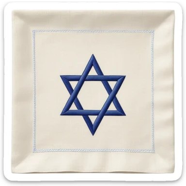 napkin with jewish star sticker