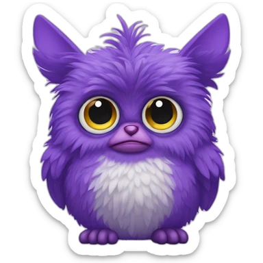 Purple furby sticker
