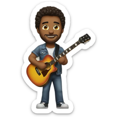 Ed Maverick with his guitar sticker