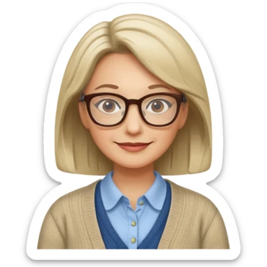 middle aged, The wise librarian sticker