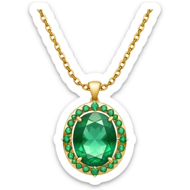 emerald necklace sticker