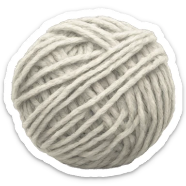Plain Ball of yarn with a loose end sticker