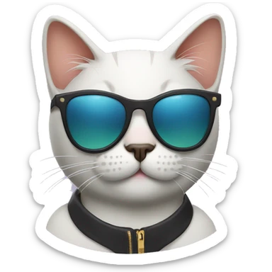Cat with sunglasses sticker