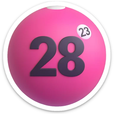 pink billiard ball with the number 23 sticker