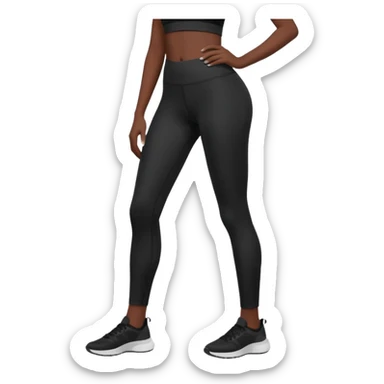legging noir forme ronde sticker