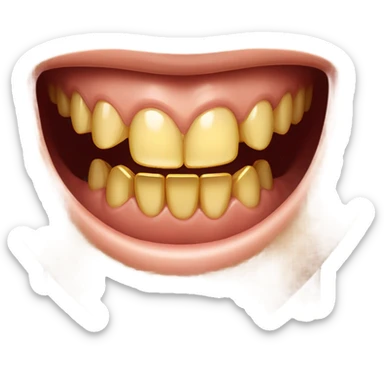 Gold tooth grill sticker