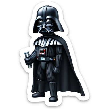 darth vader with lightsaber sticker