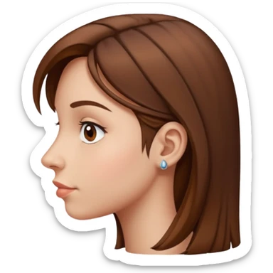 Girl with big Nose, side view sticker